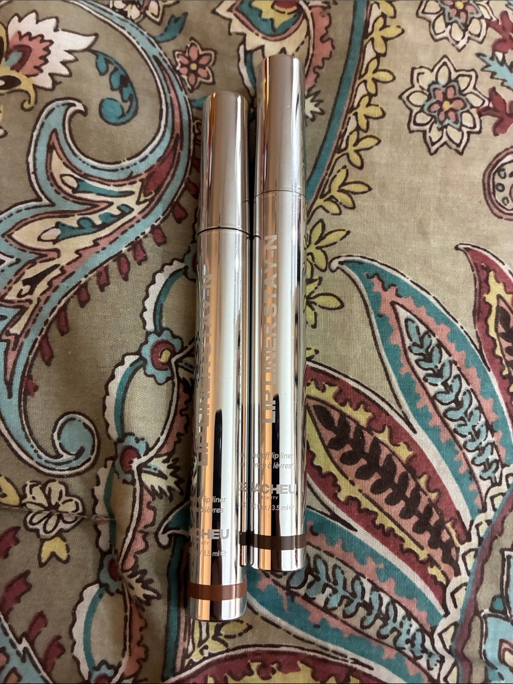 SACHEU Lip Liner Stay-n in MUAH-ve and HEY-zel.